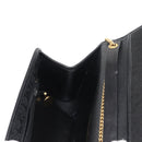 Christian Dior Trotter Canvas Chain Shoulder Bag Black Gold Auth gh1096-20