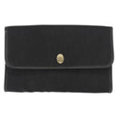 Christian Dior Trotter Canvas Chain Shoulder Bag Black Gold Auth gh1096-13