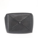 Christian Dior Shoulder Bag Leather Black Gold Auth gh1097-5