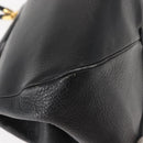 Christian Dior Shoulder Bag Leather Black Gold Auth gh1097-10