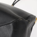 Christian Dior Shoulder Bag Leather Black Gold Auth gh1097-14
