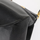 Christian Dior Shoulder Bag Leather Black Gold Auth gh1097-16