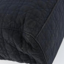 Christian Dior Canage Hand Bag Nylon Navy Gold Auth gh1098-15