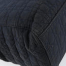 Christian Dior Canage Hand Bag Nylon Navy Gold Auth gh1098-9