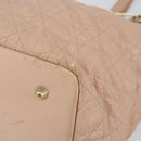 Christian Dior Canage Tote Bag Coated Canvas Pink Gold Auth gh1099-9