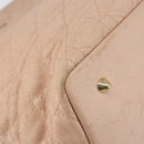 Christian Dior Canage Tote Bag Coated Canvas Pink Gold Auth gh1099-16