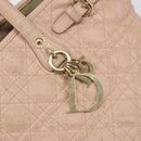 Christian Dior Canage Tote Bag Coated Canvas Pink Gold Auth gh1099-17