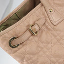 Christian Dior Canage Tote Bag Coated Canvas Pink Gold Auth gh1099-10