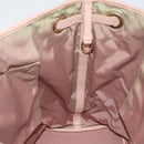 Christian Dior Canage Tote Bag Coated Canvas Pink Gold Auth gh1099-20