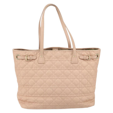 Christian Dior Canage Tote Bag Coated Canvas Pink Gold Auth gh1099 - 0