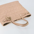 Christian Dior Canage Tote Bag Coated Canvas Pink Gold Auth gh1099-6