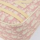 Christian Dior Trotter Canvas Shoulder Bag PVC Pink Silver Auth gh1100-9