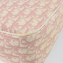 Christian Dior Trotter Canvas Shoulder Bag PVC Pink Silver Auth gh1100-15