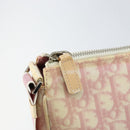 Christian Dior Trotter Canvas Shoulder Bag PVC Pink Silver Auth gh1100-10