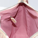Christian Dior Trotter Canvas Shoulder Bag PVC Pink Silver Auth gh1100-18