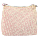 Christian Dior Trotter Canvas Shoulder Bag PVC Pink Silver Auth gh1100-2