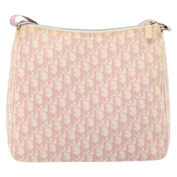 Christian Dior Trotter Canvas Shoulder Bag PVC Pink Silver Auth gh1100 - 0