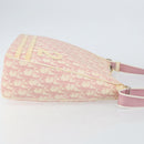 Christian Dior Trotter Canvas Shoulder Bag PVC Pink Silver Auth gh1100-3