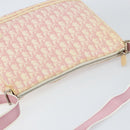 Christian Dior Trotter Canvas Shoulder Bag PVC Pink Silver Auth gh1100-6