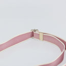 Christian Dior Trotter Canvas Shoulder Bag PVC Pink Silver Auth gh1100-8