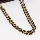 Salvatore Ferragamo Vala Chain Tote Bag Leather Black Gold Auth gh1102-7