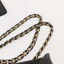 Salvatore Ferragamo Vala Chain Tote Bag Leather Black Gold Auth gh1102-8