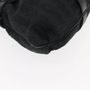 Salvatore Ferragamo Gancini Tote Bag Canvas Black Silver Auth gh1104-10