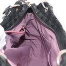 Salvatore Ferragamo Gancini Tote Bag Canvas Black Silver Auth gh1104-18