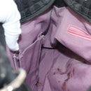 Salvatore Ferragamo Gancini Tote Bag Canvas Black Silver Auth gh1104-19