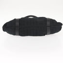 Salvatore Ferragamo Gancini Tote Bag Canvas Black Silver Auth gh1104-9