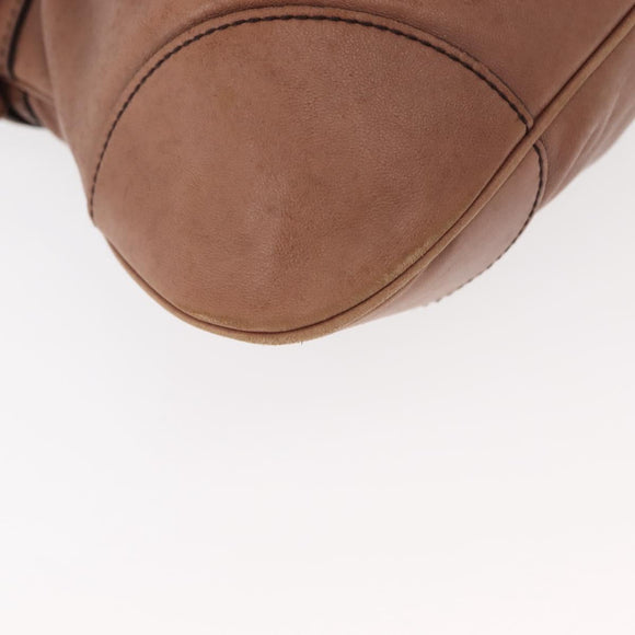 Salvatore Ferragamo Gancini Tote Bag Suede Beige Silver Auth gh1105