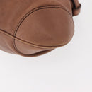 Salvatore Ferragamo Gancini Tote Bag Suede Beige Silver Auth gh1105-14