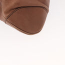 Salvatore Ferragamo Gancini Tote Bag Suede Beige Silver Auth gh1105-15