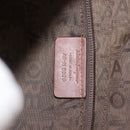 Salvatore Ferragamo Gancini Tote Bag Suede Beige Silver Auth gh1105-12