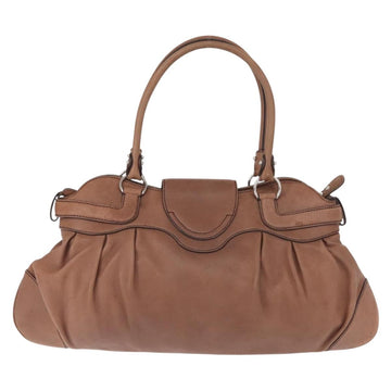 Salvatore Ferragamo Gancini Tote Bag Suede Beige Silver Auth gh1105 - 0