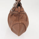 Salvatore Ferragamo Gancini Tote Bag Suede Beige Silver Auth gh1105-3