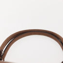 Salvatore Ferragamo Gancini Tote Bag Suede Beige Silver Auth gh1105-8