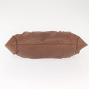 Salvatore Ferragamo Gancini Tote Bag Suede Beige Silver Auth gh1105-5