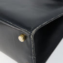 Salvatore Ferragamo Vala Hand Bag Leather Navy Gold Auth gh1106-9