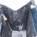 Salvatore Ferragamo Vala Hand Bag Leather Navy Gold Auth gh1106-17