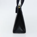 Salvatore Ferragamo Vala Handtasche Leder Navy Gold Auth gh1106-3