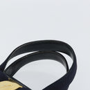 Salvatore Ferragamo Vala Handtasche Leder Navy Gold Auth gh1106-8
