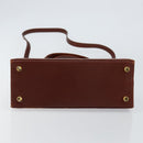 Salvatore Ferragamo Vala Hand Bag Leather 2way Brown Gold Auth gh1108-5