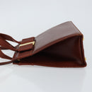 Salvatore Ferragamo Vala Hand Bag Leather 2way Brown Gold Auth gh1108-4