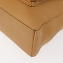 Salvatore Ferragamo Shoulder Bag Leather Beige Gold Auth gh1110-14