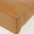 Salvatore Ferragamo Shoulder Bag Leather Beige Gold Auth gh1110-16