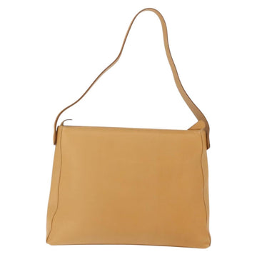 Salvatore Ferragamo Shoulder Bag Leather Beige Gold Auth gh1110 - 0