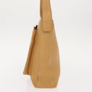 Salvatore Ferragamo Shoulder Bag Leather Beige Gold Auth gh1110-3