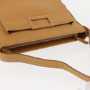 Salvatore Ferragamo Shoulder Bag Leather Beige Gold Auth gh1110-6
