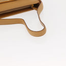 Salvatore Ferragamo Shoulder Bag Leather Beige Gold Auth gh1110-7